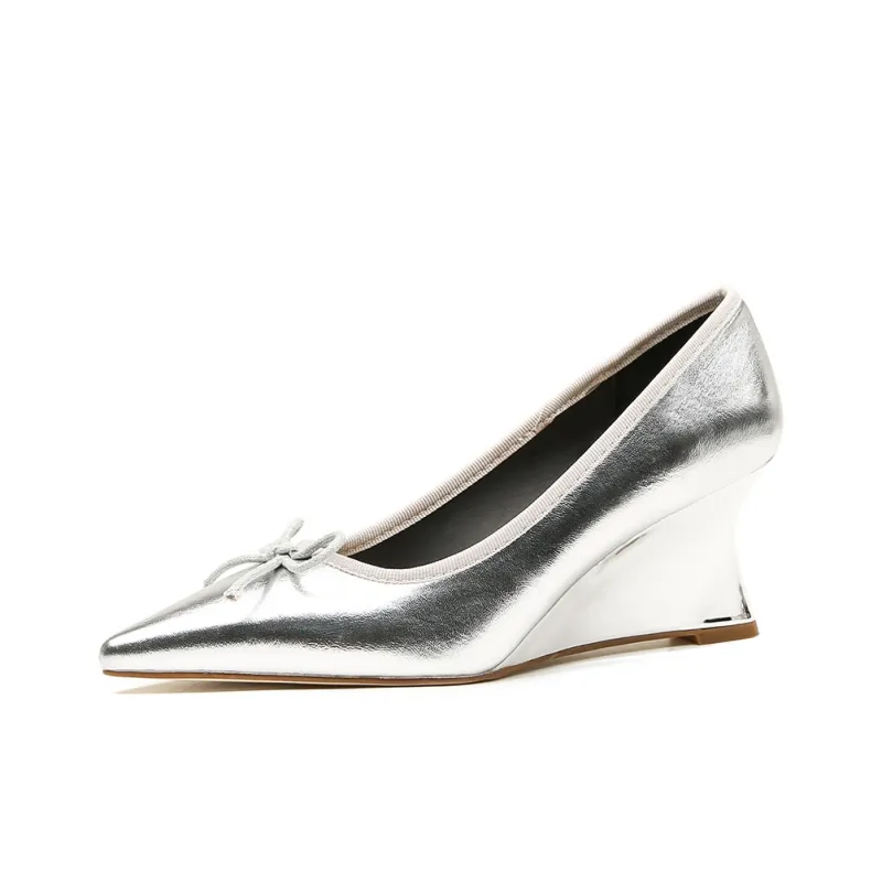 GOSO Wedge Heel High Heels 7cm Women's Silver-0