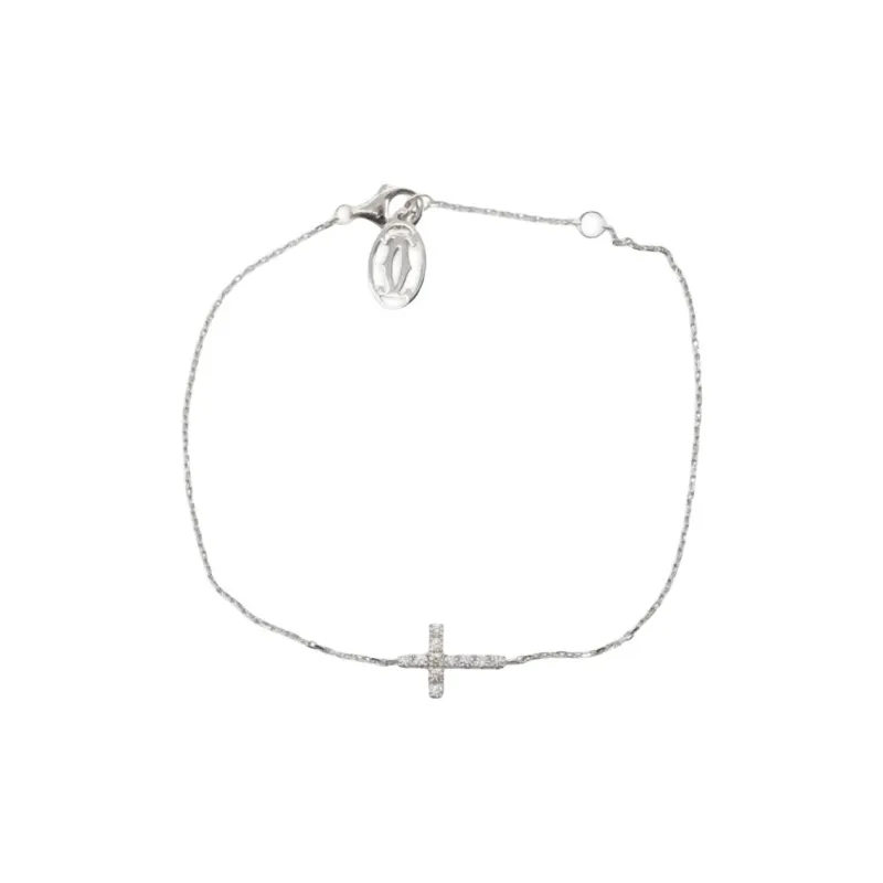 CARTIER Diamond 18K White Gold Bracelets Women's Silver-1
