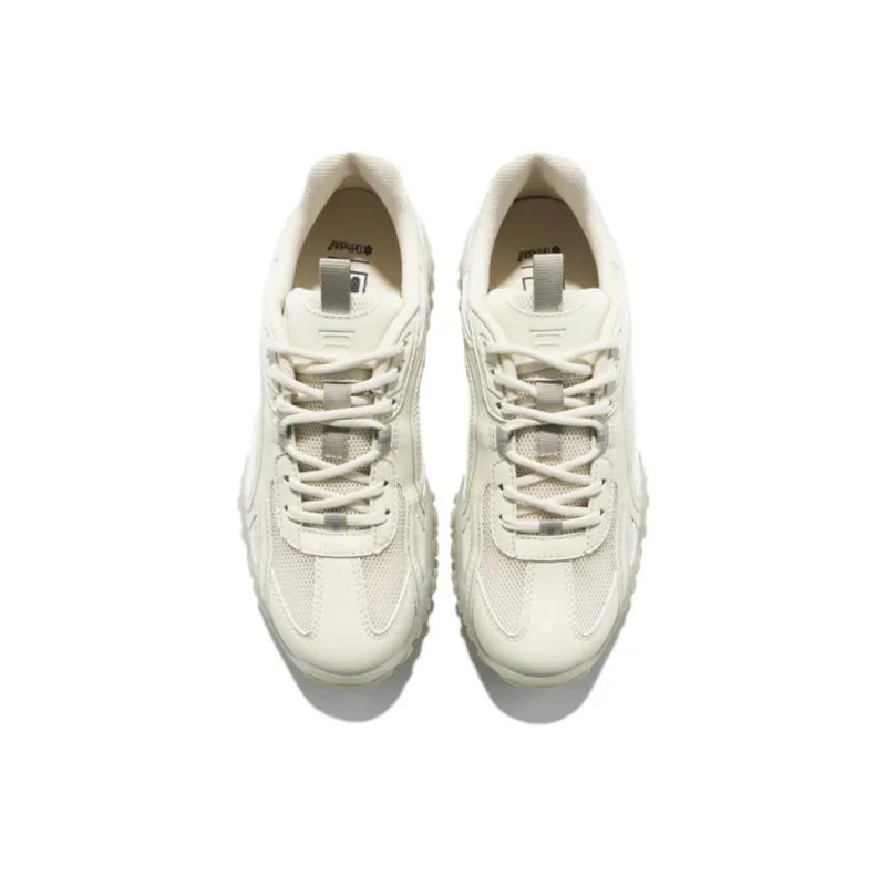 FILA Eschape Abrasion Resistant Low Top Casual Shoes Unisex White-3