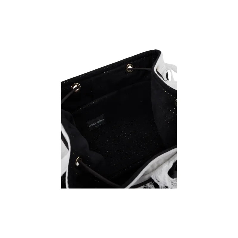 AMANI Cotton Beach Bag Handbag Women's Black-4