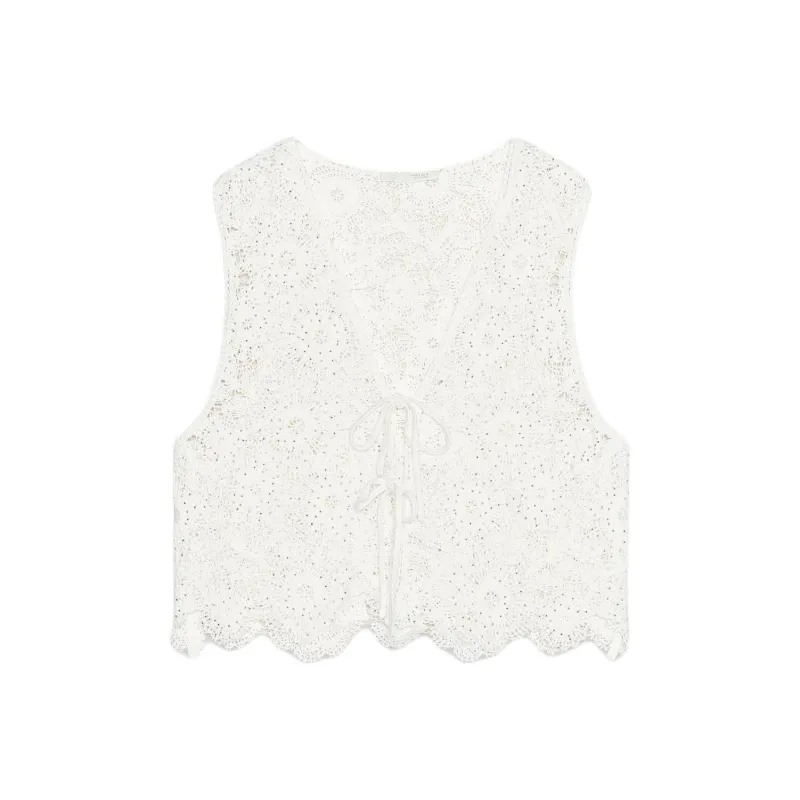ZARA Tank Tops Women's Frosted White-0