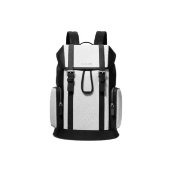 MICHAEL KORS Hudson Coated Canvas Backpack Men's Bright White
