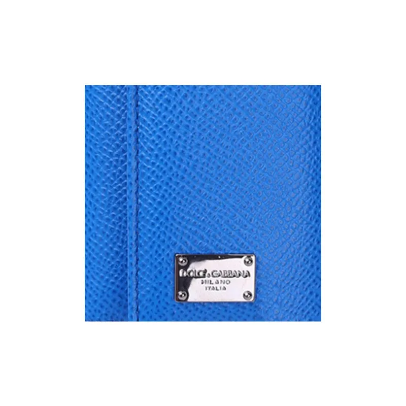 Dolce & Gabbana Cow Leather Wallet Women's Blue-3