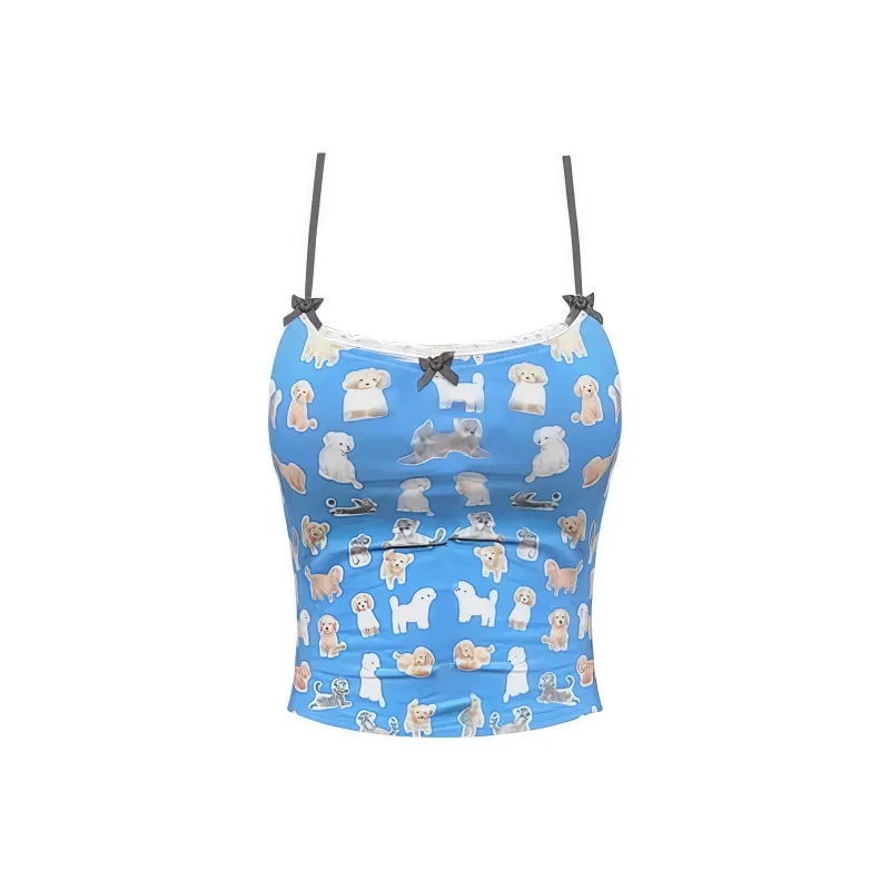 Pa33word Camisoles Women's Blue-0