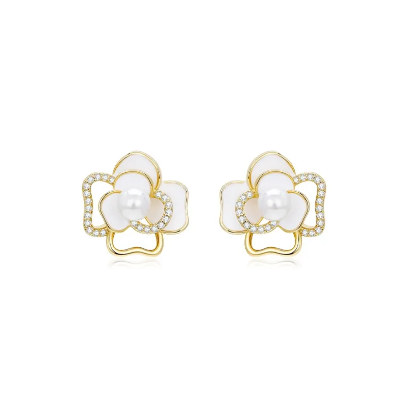 MCK 925 Sterling Silver Stud Earrings Women's-0