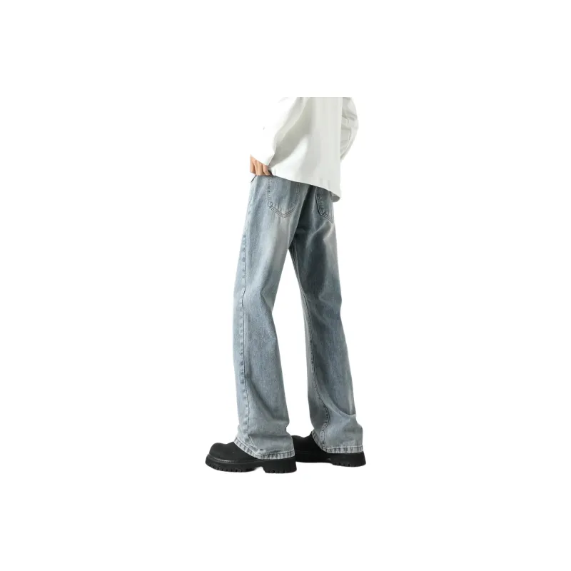 HUANQIU Jeans Unisex Black Gray-28
