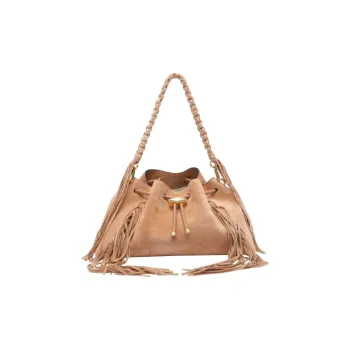 Jimmy Choo Suede Shoulder Bag Women's Toffee