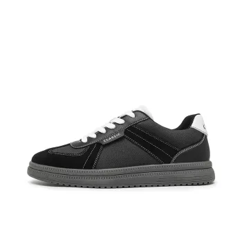 AMICNIEGD Breathable And Slip Resistant Low Top Skateboard Shoes Men's Gray Black