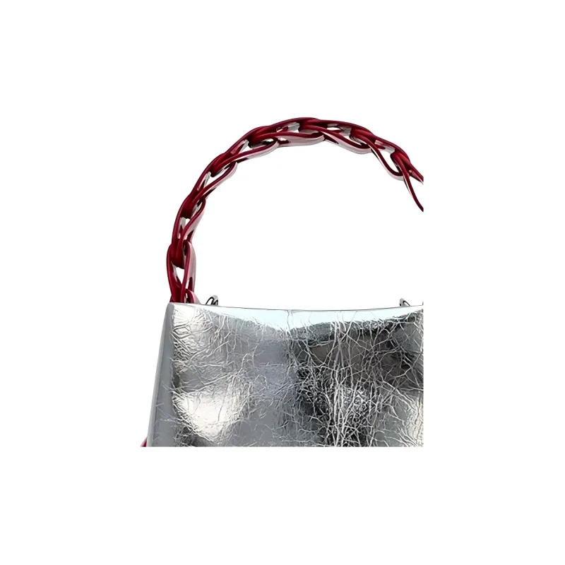 OTA PU Handbag Regular Women's Silver-4