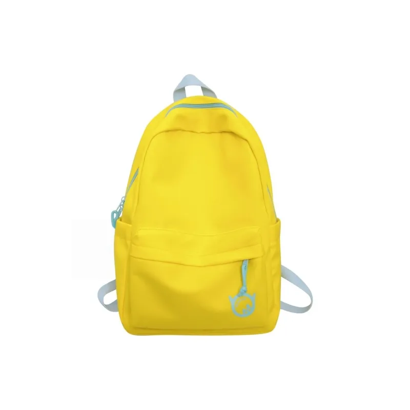 Vack Nylon Backpack Unisex White/Black/Yellow/Blue-10