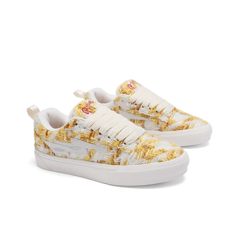 Faterri Non slip Lightweight Low Top Coverage Height Increasing Skateboard Shoes Unisex-27