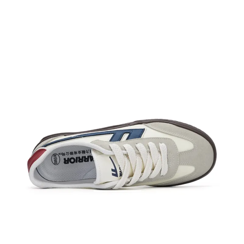 Warrior Abrasion Resistant Slip Resistant Low Top Canvas Shoes Women's Beige Gray Dark Blue-2