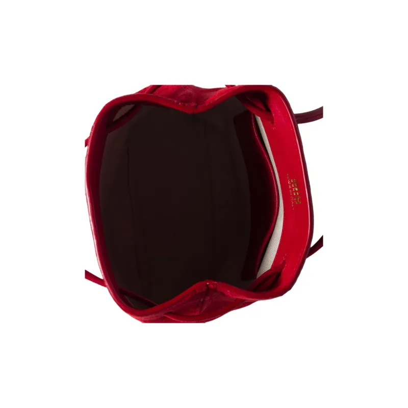 MIU MIU Suede Shoulder Bag Mini Women's Ruby Red-3