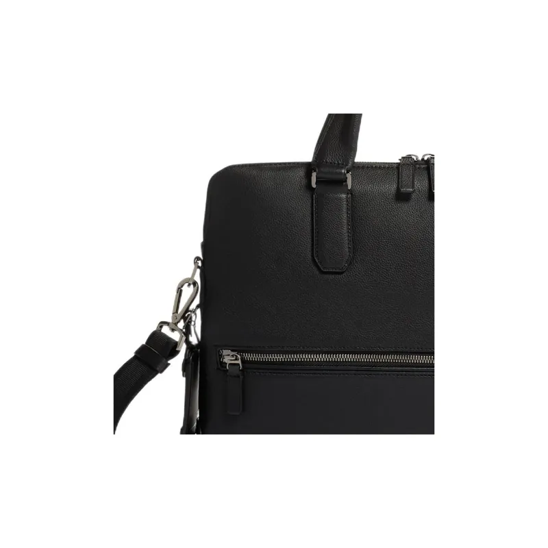 TUMI Harrison Tower Leather Briefcase Men's Black-3
