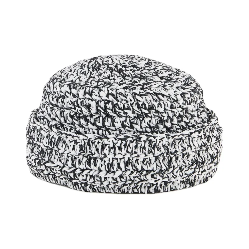 EMPORIO ARMANI Woven Viscose Linen And Cotton Beanie-1
