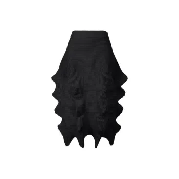ISSEY MIYAKE Casual Long Skirt Women's Black