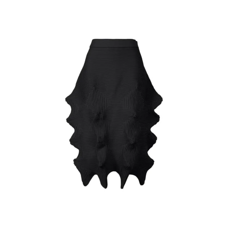 ISSEY MIYAKE Casual Long Skirt Women's Black-0