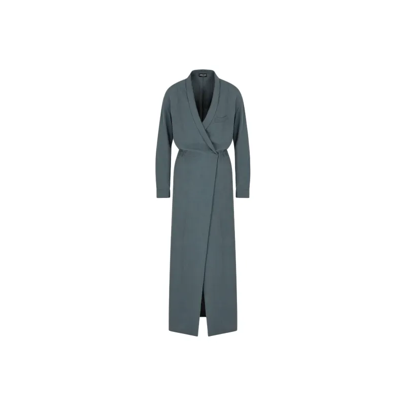 GIORGIO ARMANI Long Dress In Washed Silk Shantung-0