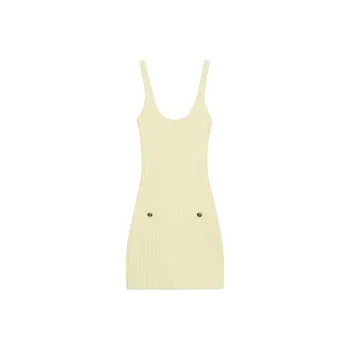 ZARA Sleeveless Dresses Women's Light Yellow
