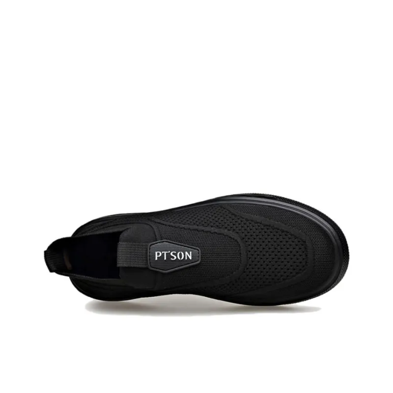 PT'SON Low Top Skateboard Shoes Men's Black-2
