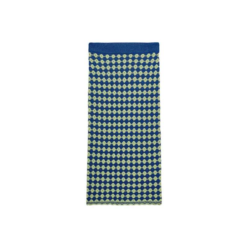 ZARA Knit Long Skirts Women's Blue/Green-0