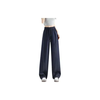 Tonlion Casual Pants Women's Dark Denim Blue