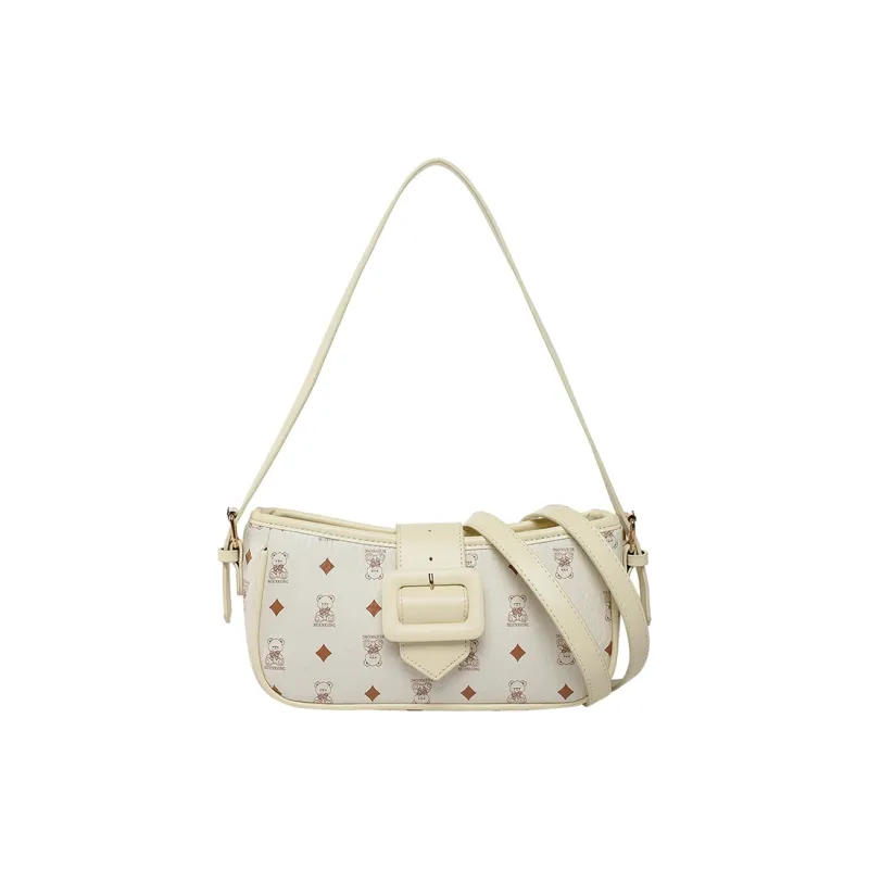 Meow In The Grass PU Shoulder Bag Women's Black/Pink/Brown/White-18