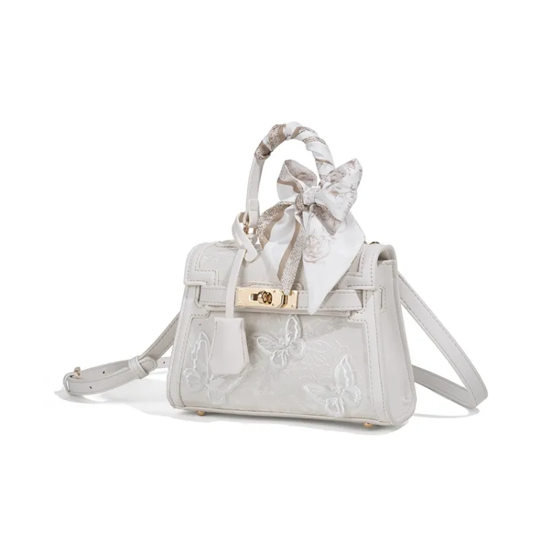 ESNSY PU Shoulder Bag, Crossbody Bag, Handbag Regular Women's White/Pink-2
