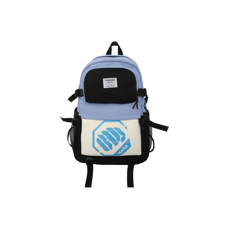 Wolfhorse Nylon Backpack Unisex Black/Black With White/Black With Blue/Black With Green-13