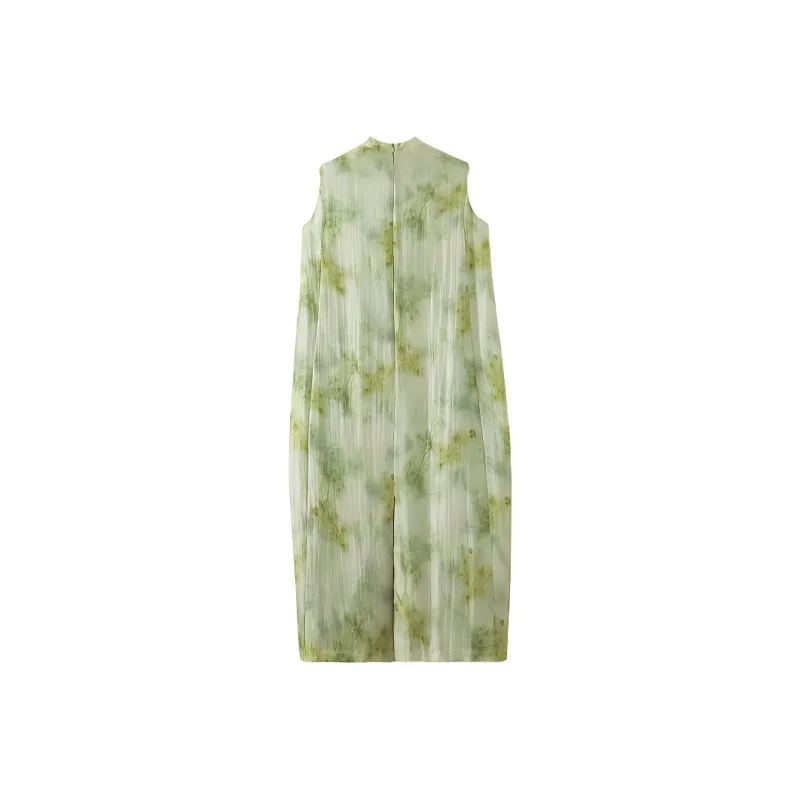 Late White Sleeveless Dress Women's-1