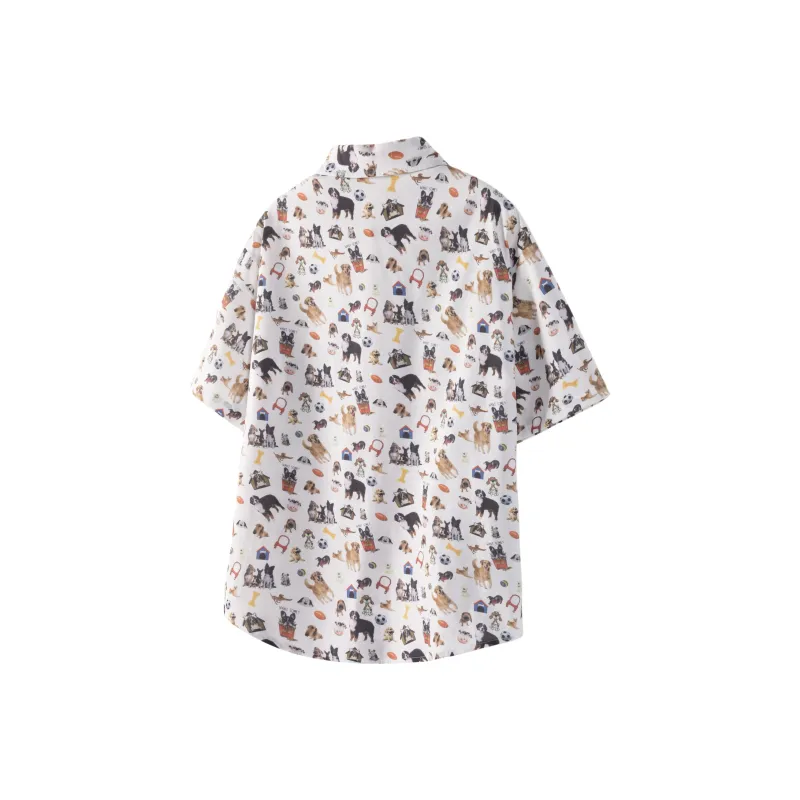 IN'S Shirts Unisex Puppy White-1