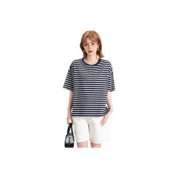 FAWENXIANGZI Drop Shoulder Sleeve T Shirt Women's