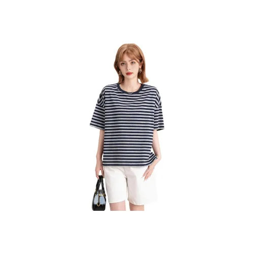 FAWENXIANGZI Drop Shoulder Sleeve T Shirt Women's