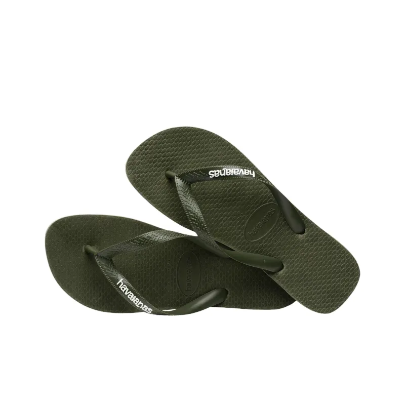 Havaianas Rubber Sole Slip Resistant Flip Flops Unisex Green-2