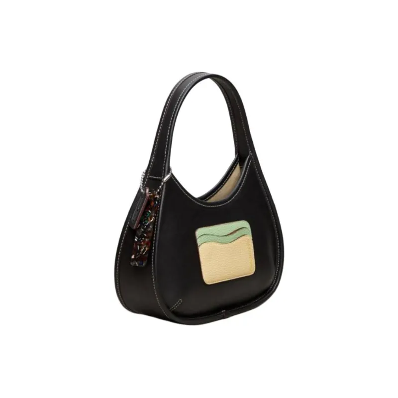 COACH Ergo Leather Handbag Tubas Women's Black-1