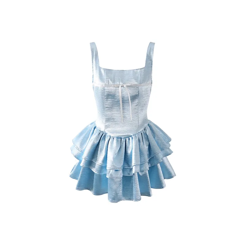 Seeeemi Slip Dresses Women's Ice Blue-1