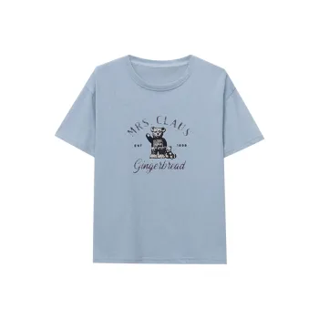 CHARM PICK T Shirts Women's Light Blue