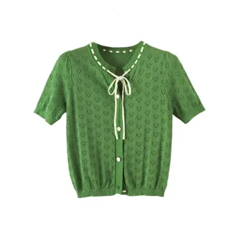 Late White Knitwear Women's Green