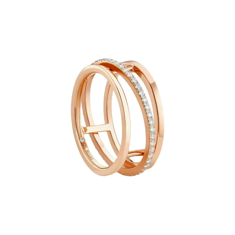 De Beers Diamond Rings Unisex Rose Gold-2