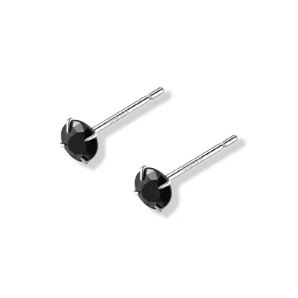 Silver S999 Fine Silver Stud Earrings Women's-0
