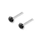 [2mm]Black 999 Fine Silver Stud Earrings (Pair)