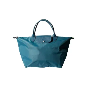 LONGCHAMP Nylon Tote Bag, Shopping Bag, Handbag Women's Peacock Blue