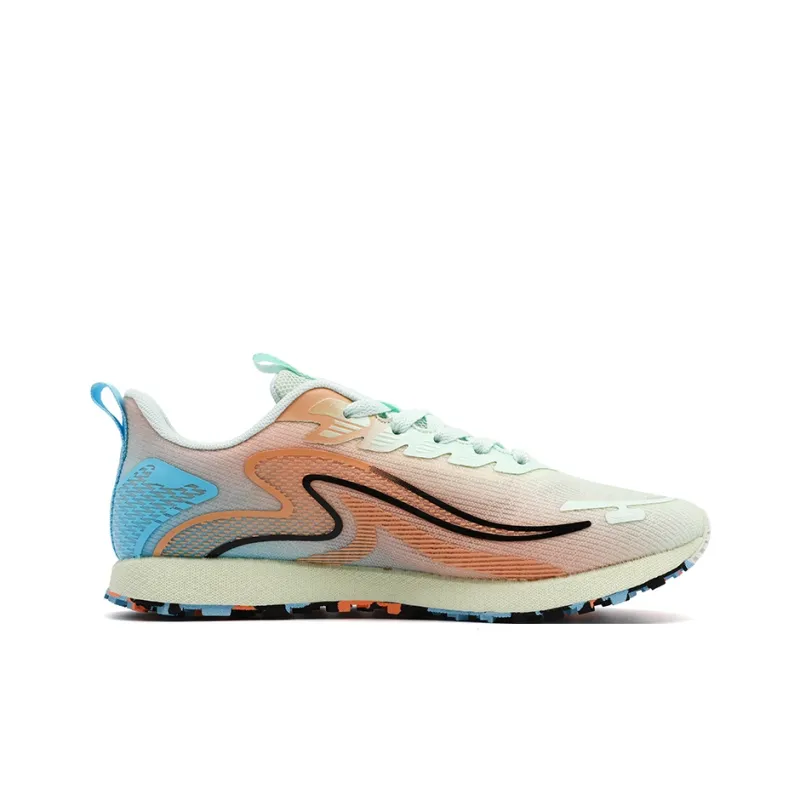 BIERLI Running Shoes Men Low Top Beige Yellow/Light Gray/Light Green-10