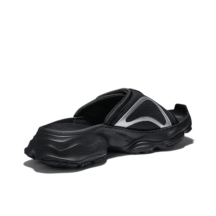 SALAXI Rubber Foam Outsole Leather Patchwork Slip Resistant Abrasion Resistant Quick Dry Slide Slippers Unisex-3