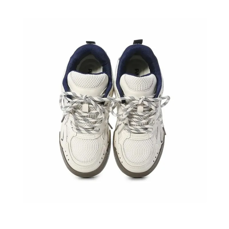 PIYOPIYO Low Top Skateboard Shoes Women's Beige Blue-2