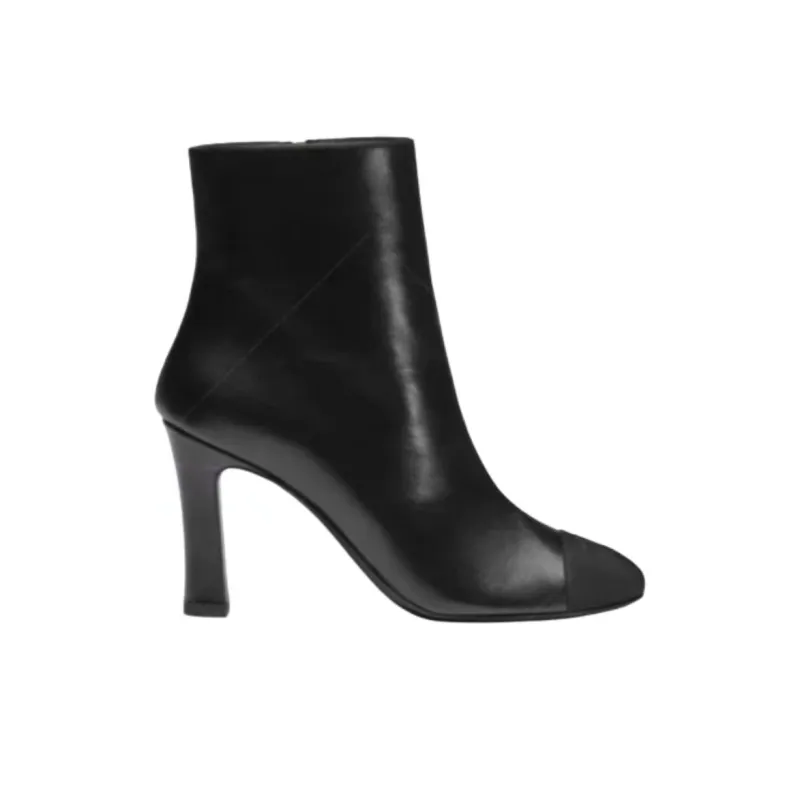 CHANEL 25P Spring Summer Ankle Boots 9cm Women's Black-1