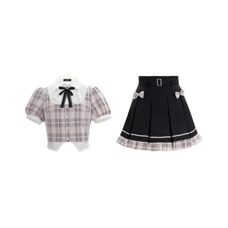 AHDO Two Piece Skirt Sets Women's-0