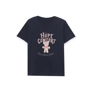 CHARM PICK T Shirts Women's Navy Blue