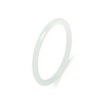Lao Feng Xiang Hetian Jade Bangles Pale Greenish White Jade Women's