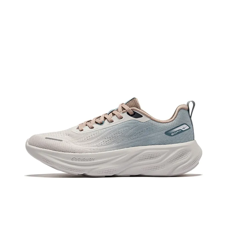 Erke Cushioning, Breathable, And Resilient Design Low Top Casual Running Shoes Men's Gray Blue-0
